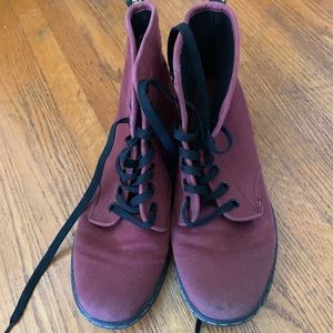 Doc Marten Burgundy High-top Shoes